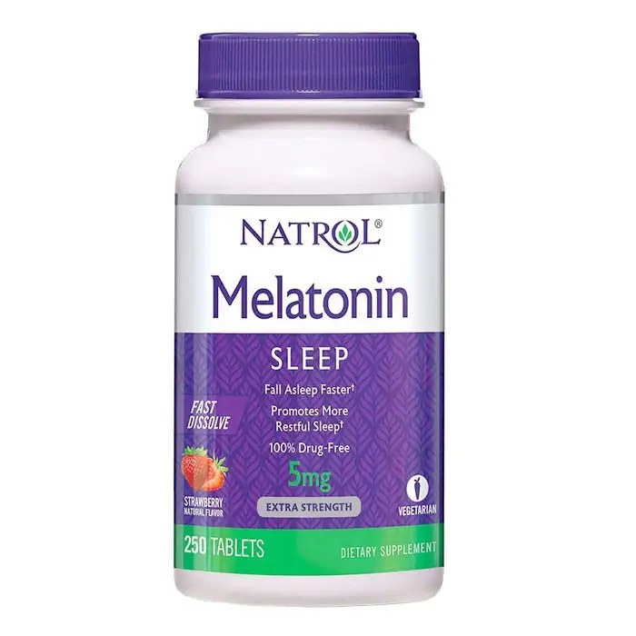 Melatonin Sleep 5mg Natrol 250 viên – Viên ngậm giúp ngủ ngon