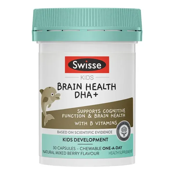 Viên uống bổ sung DHA Swisse Kids Brain Health DHA + 30 Viên