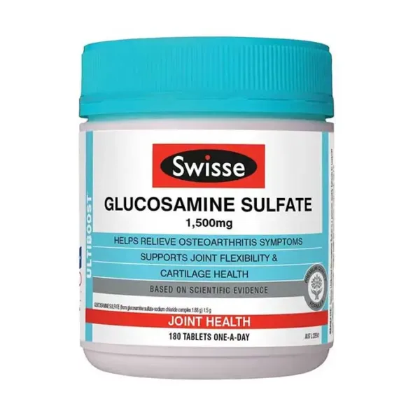 Viên bổ sụn khớp Swisse Glucosamine Sulfate 1500mg Hộp 180 viên