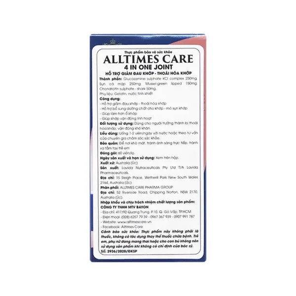 Alltimes Care 4 in one Joint 60 viên