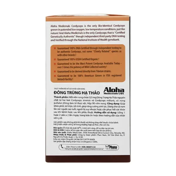 Aloha Pure Cordyceps 90 viên