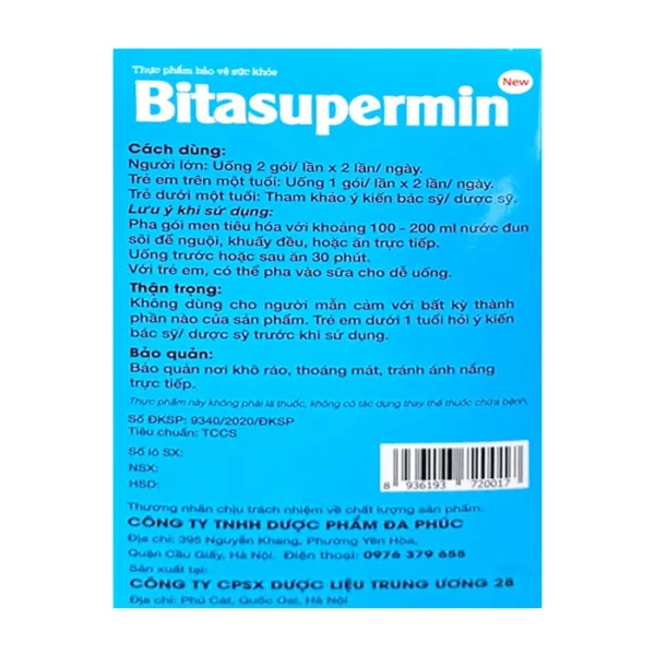 Bitasupermin Dragon 20 gói x 3g