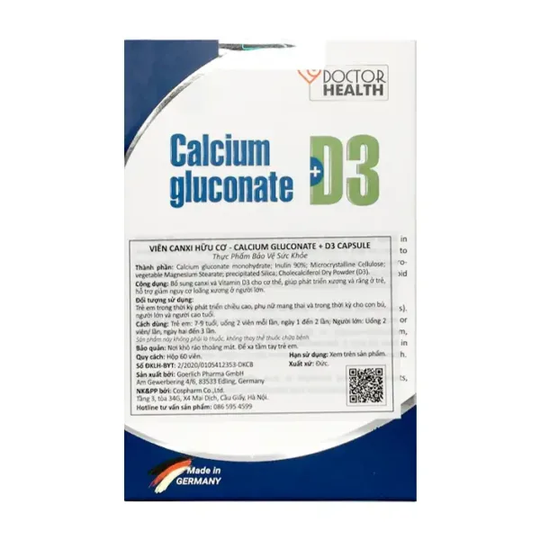 Calcium Gluconate + D3 Doctor Health