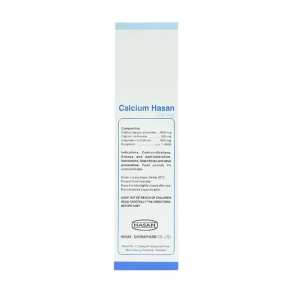 Calcium Hasan 500mg Tuýp 20 viên