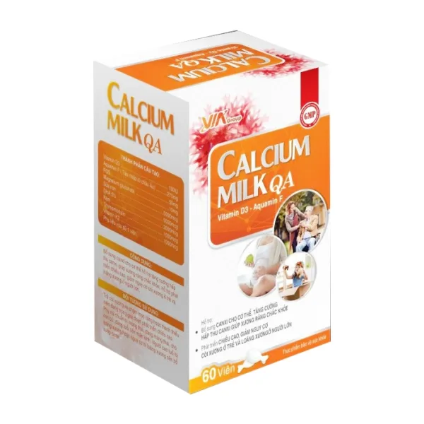 Calcium Milk QA Via Group 60 viên