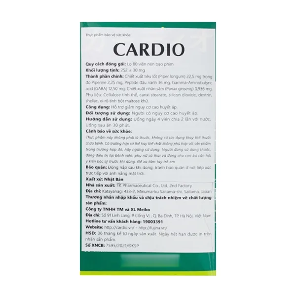 Cardio Fujina 80 viên