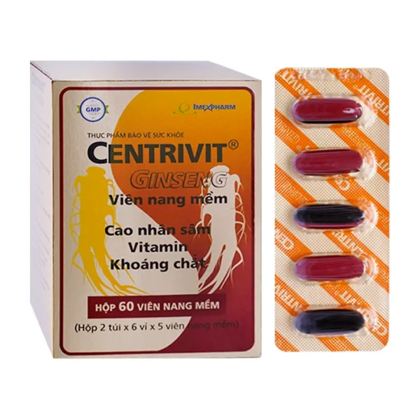 Viên uống tăng cường sức khỏe IMP Centrivit Ginseng 60 viên