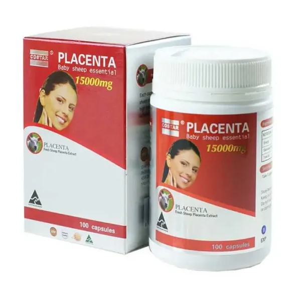 Nhau thai cừu Costar Placentra Gold Plus 15000mg Hộp 100 viên