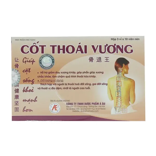 Viên uống hỗ trợ trị thoái hóa cột sống Cốt Thoái Vương 30 viên