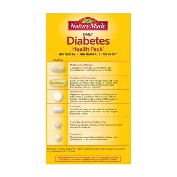 Daily Diabetes Health Pack Nature Made 60 gói