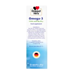 Doppelherz Aktiv Omega 3 + Folic Acid + B6 + B12 30 viên