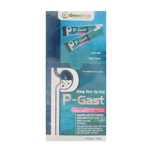 Dung Dịch Dạ Dày P-Gast Green Max 15 gói x 10ml