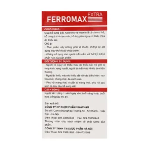 Ferromax Extra Vinaphar 10 vỉ x 10 viên