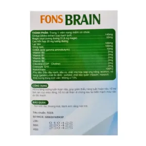 Viên uống tăng cường tuần hoàn máu não Lafon Fons Brain 100 viên