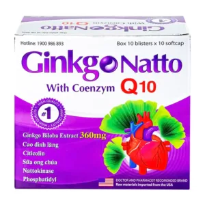 Ginkgo Natto With Coenzym Q10 360mg MediUSA 100 viên