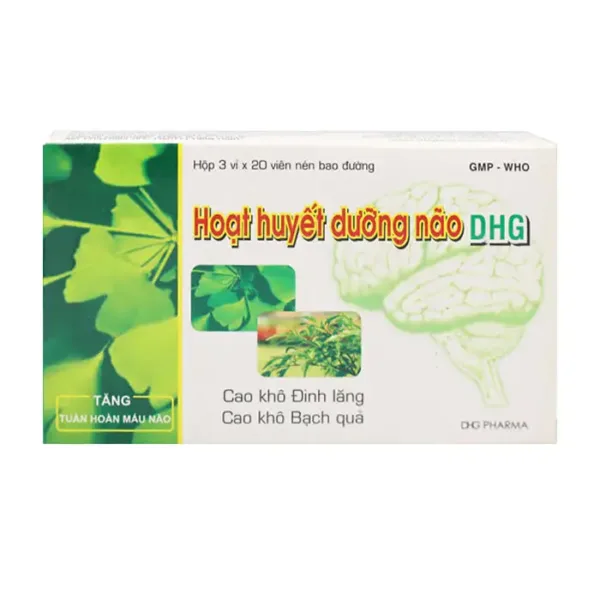 Hoạt Huyết Dưỡng Não DHG Pharma 3 vỉ x 20 viên