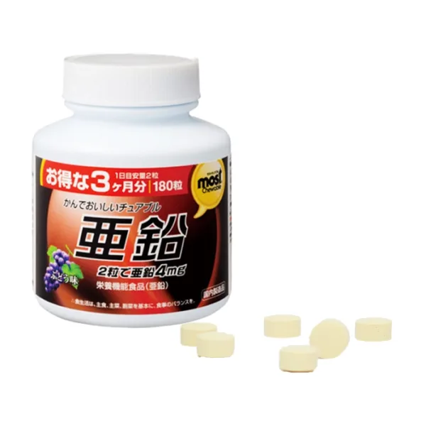 Kẽm Most Chewable Orihiro 180 viên