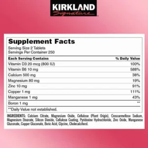 Kirkland Calcium Citrate Magnesium Zinc With Vitamin D3