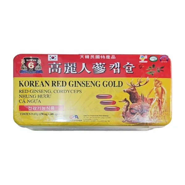 Korean Red Ginseng Gold USA Pharma 12 vỉ x 5 viên