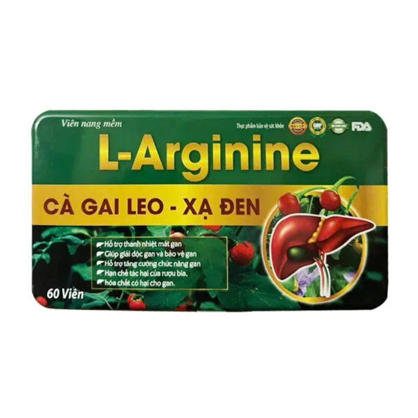 L-Arginine Cà Gai Leo Xạ Đen Diophaco 12 vỉ x 5 viên