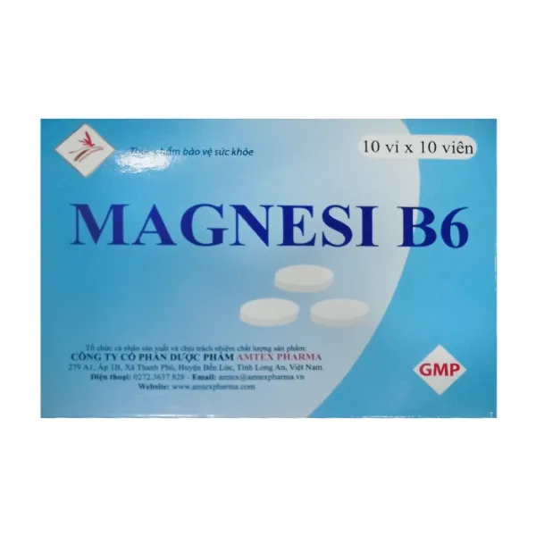 Magnesi B6 Amtex Pharma 10 vỉ x 10 viên