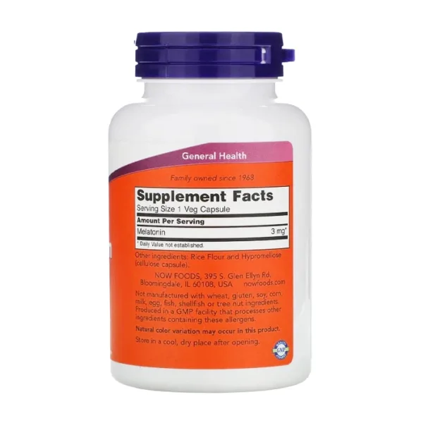 Melatonin 3mg Now Foods 60 viên