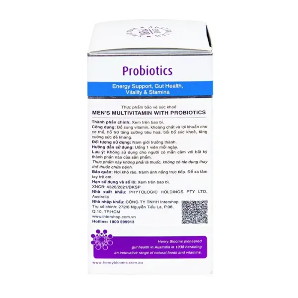 Men's Multivitamin With Probiotics Henry Blooms