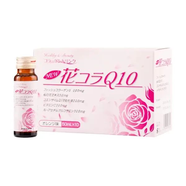 Nước uống Collagen Hana Colla Q10 Jpanwell 10 chai x 50ml