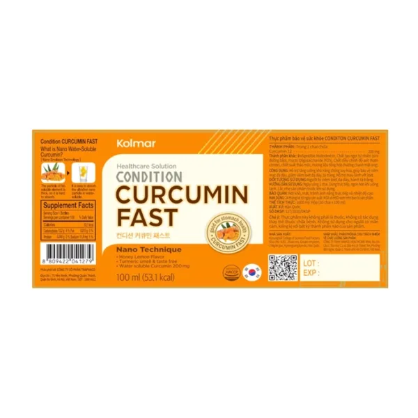 Nước Uống Condition Curcumin Fast Inno.N 10 chai x 100ml