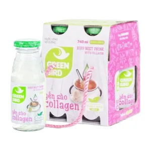 Nước Yến Sào Collagen Green Bird lốc 4 chai x 185ml