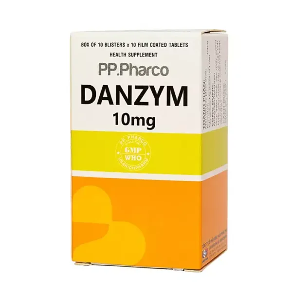 Danzym 10mg P.P Pharco 10 vỉ x 10 viên