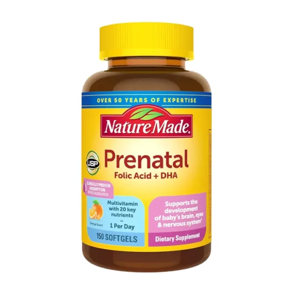 Prenatal Folic Acid + DHA Nature Made 150 viên