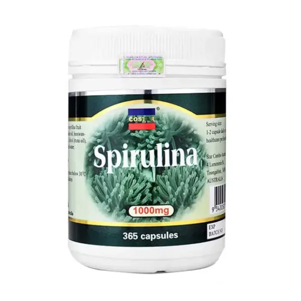 Viên uống tảo Costar Spirulina 1000mg Hộp 365 Viên