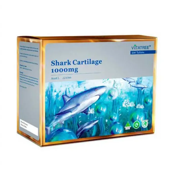 Sụn cá mập Vitatree Shark Cartilage 1000mg Hộp 200 viên