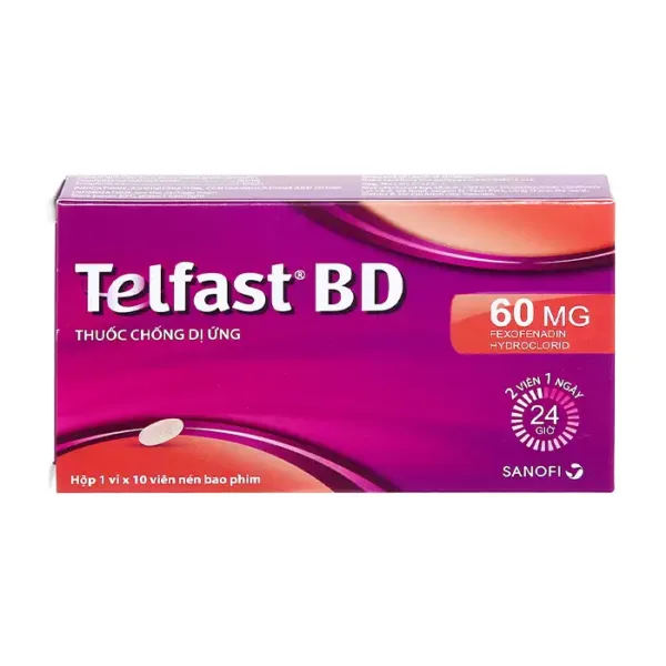 Telfast BD 60mg 1 vỉ x 10 viên