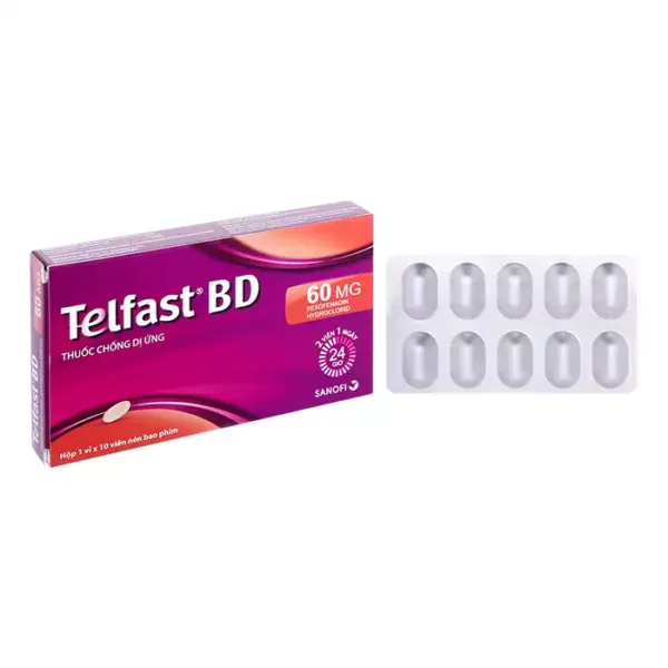 Telfast BD 60mg 1 vỉ x 10 viên