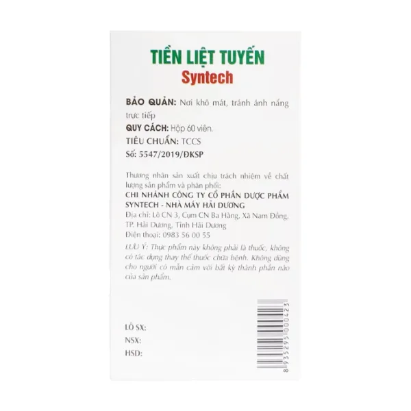 Tiền Liệt Tuyến Syntech 60 viên