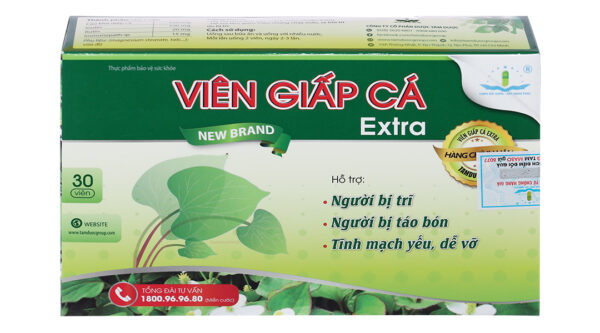 Giấp Cá Extra Tâm Dược 30 viên