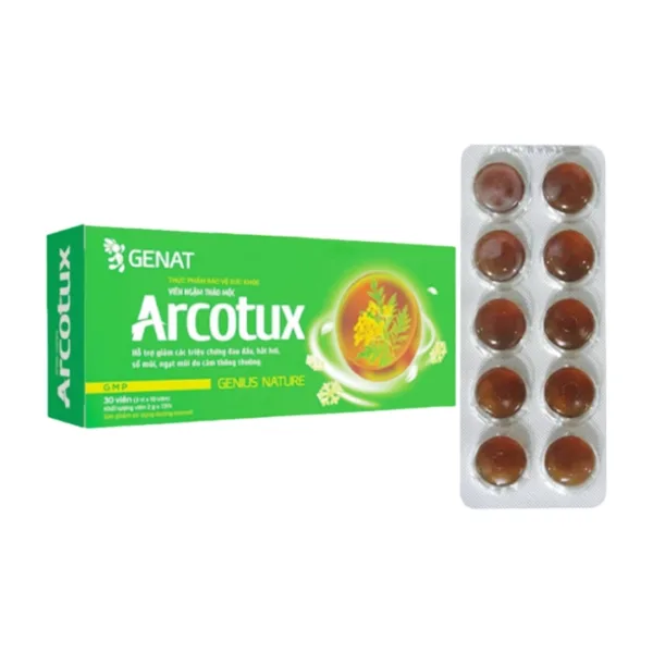 Viên Ngậm Thảo Mộc Arcotux Xuân Quang 3 vỉ x 10 viên