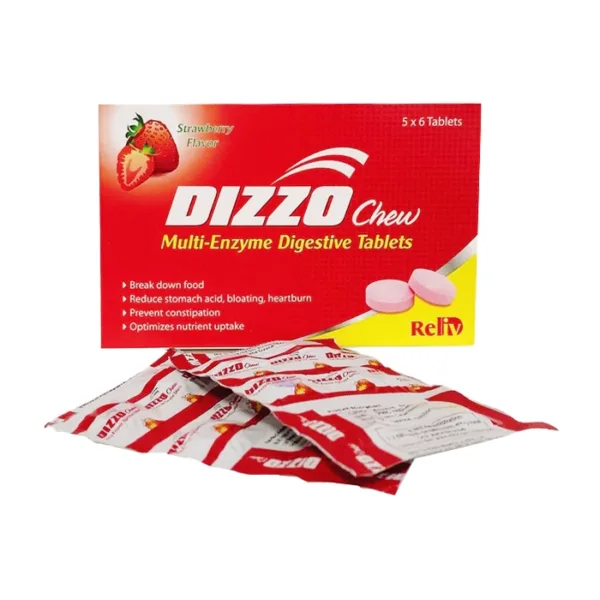 Viên Nhai Dizzo Chew Reliv 5 vỉ x 6 viên