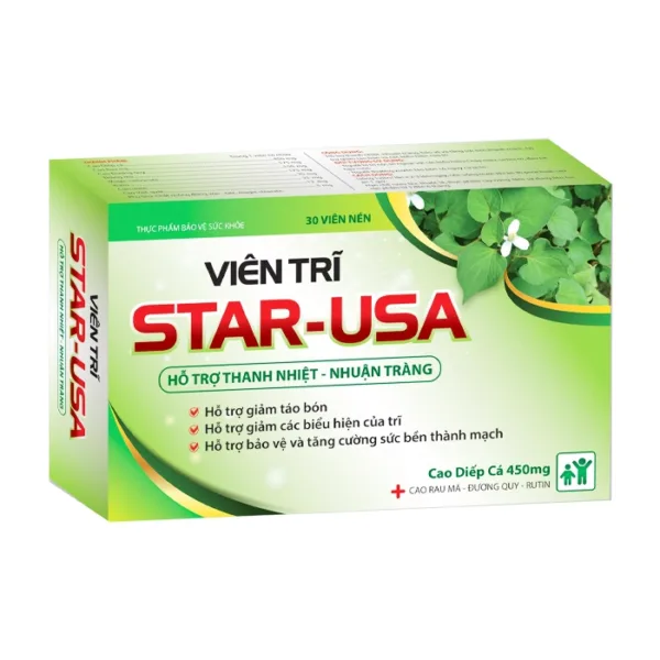 Viên Trĩ Star-USA Syntech 3 vỉ x 10 viên