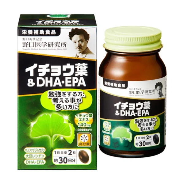 Viên Uống Bổ Não Ginkgo Leaf DHA EPA Noguchi 60 viên