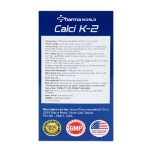 Viên Uống Calci K-2 Pharma World 60 viên