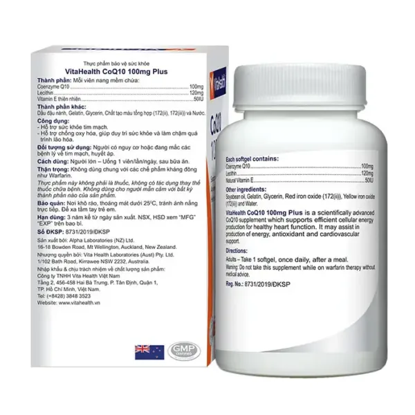 VitaHealth CoQ10 100mg Plus 30 viên