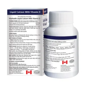 VitaHealth Liquid Calcium With Vitamin D 30 viên