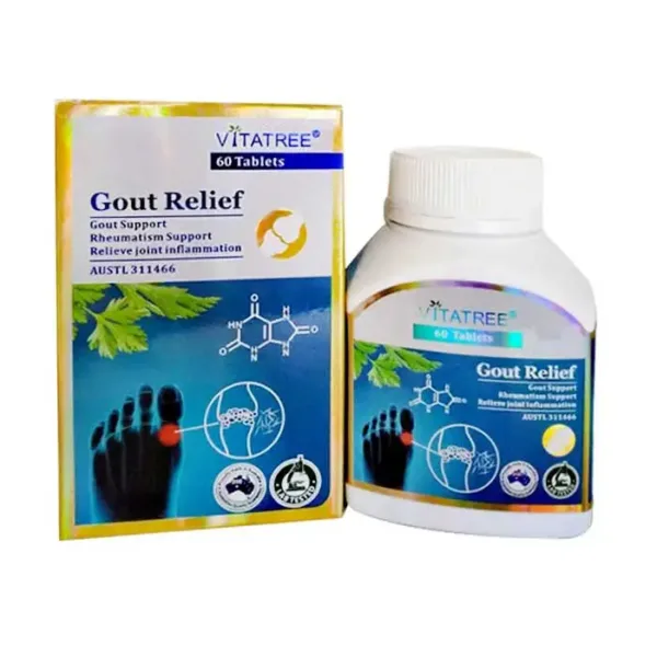 Viên uống hỗ trợ bệnh gút Vitatree Gout Relief Hộp 60 viên