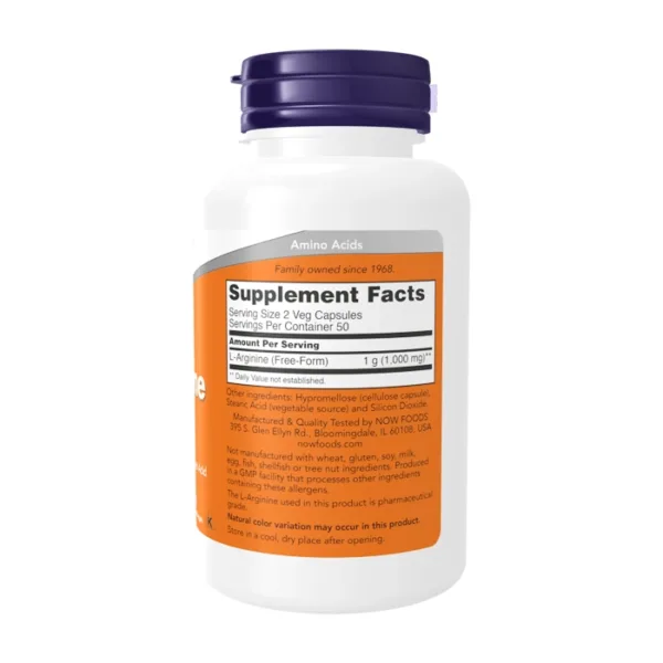 L-Arginine 500mg Now Foods 100 viên